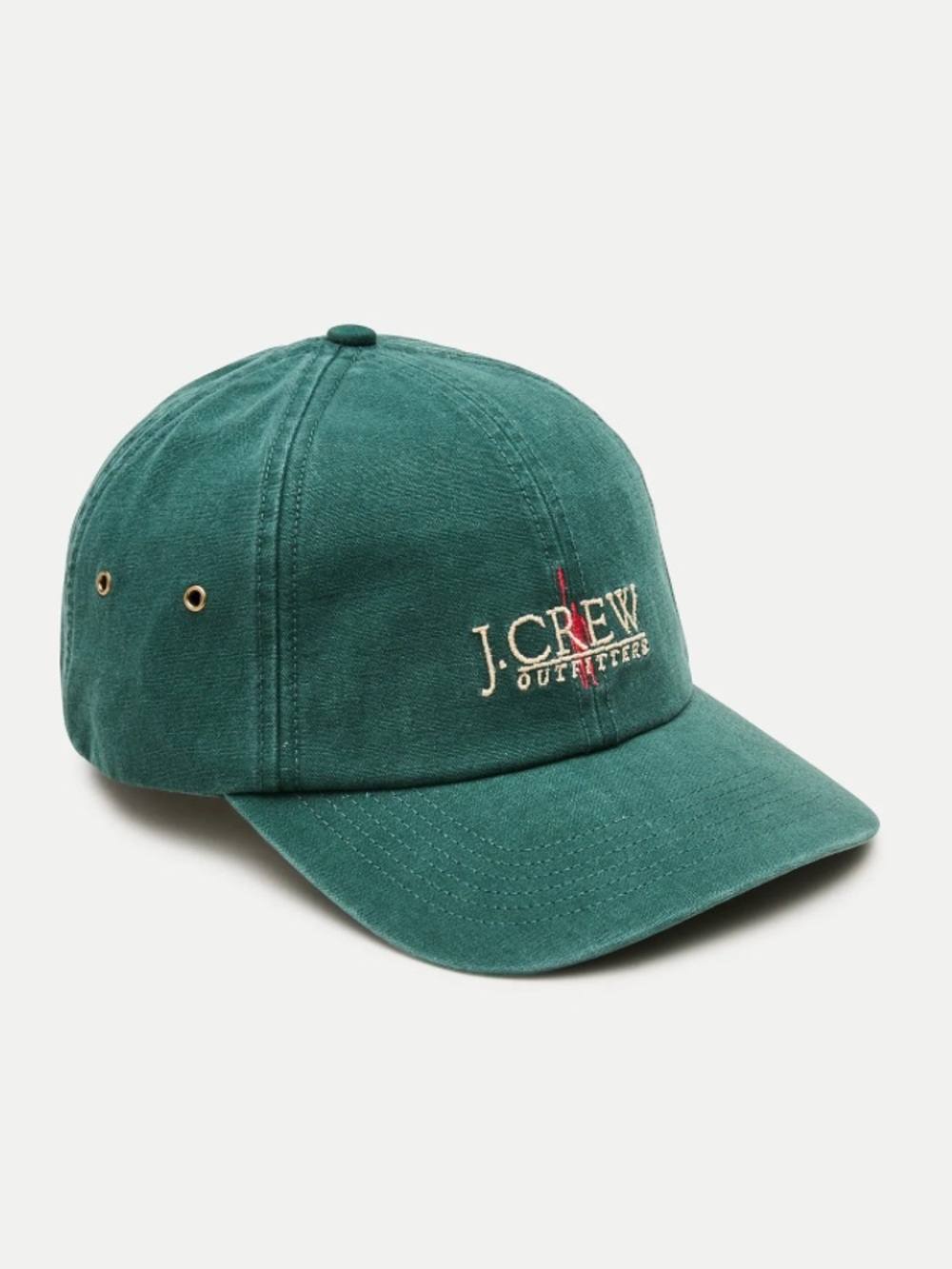 J crew green Cotton canvas J.Crew™ Outfitters logo baseball cap